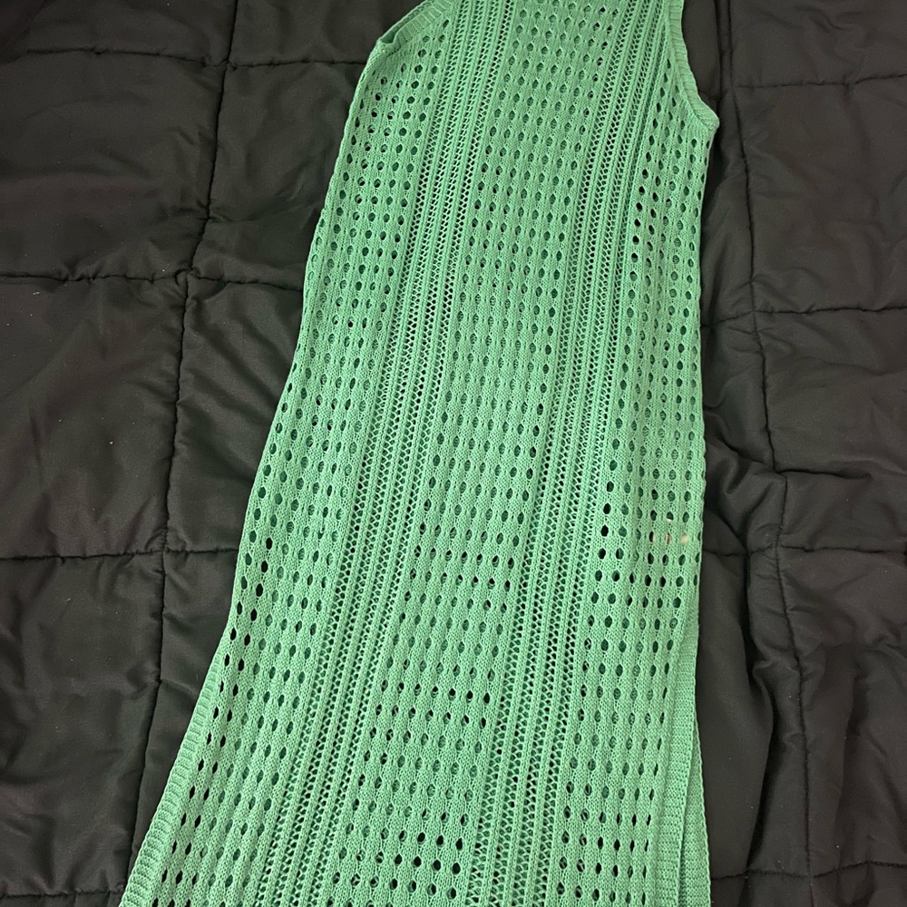 Surf Gypsy Mint Green One-Shoulder Knit Dress